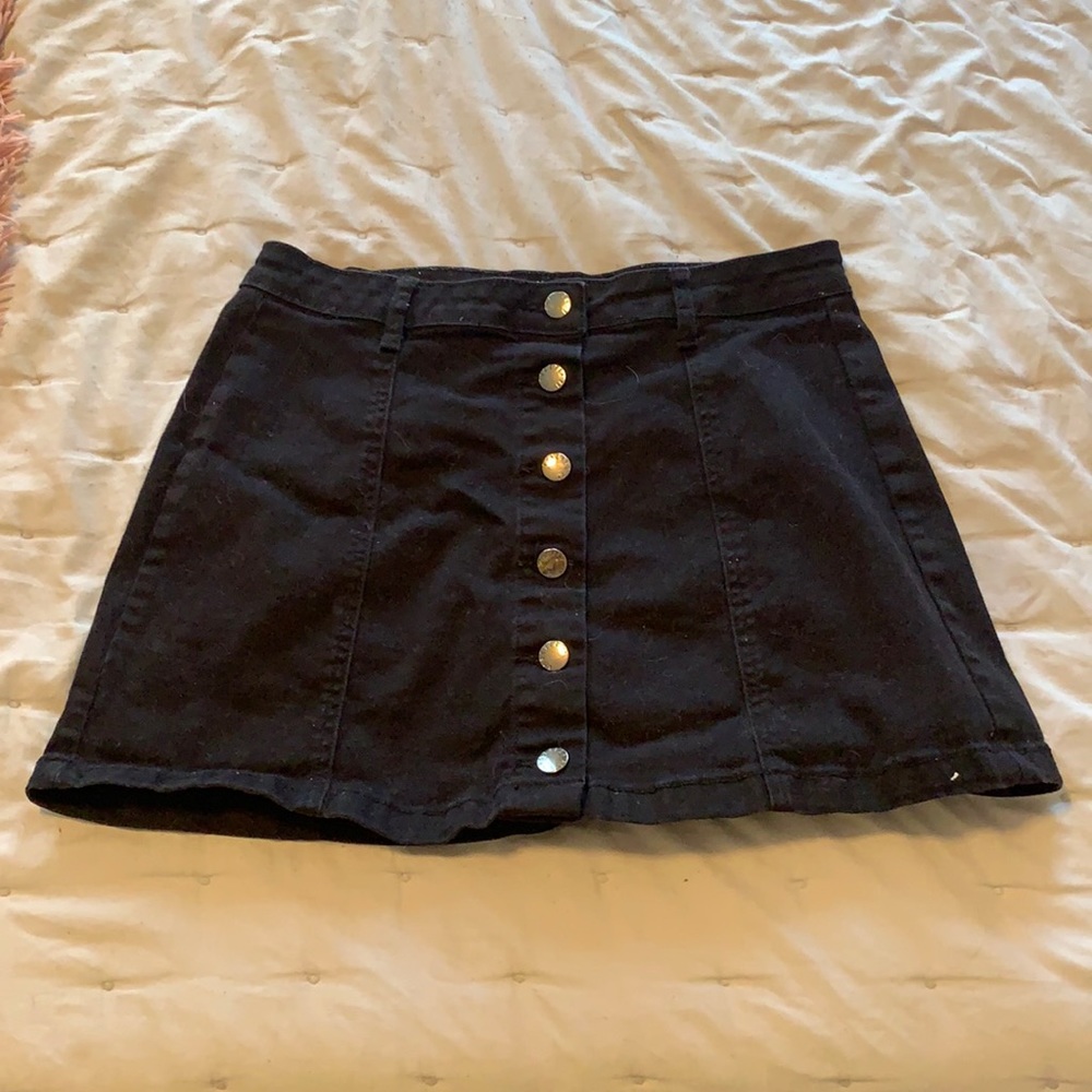 Black jean skirt from Foreve21, size S